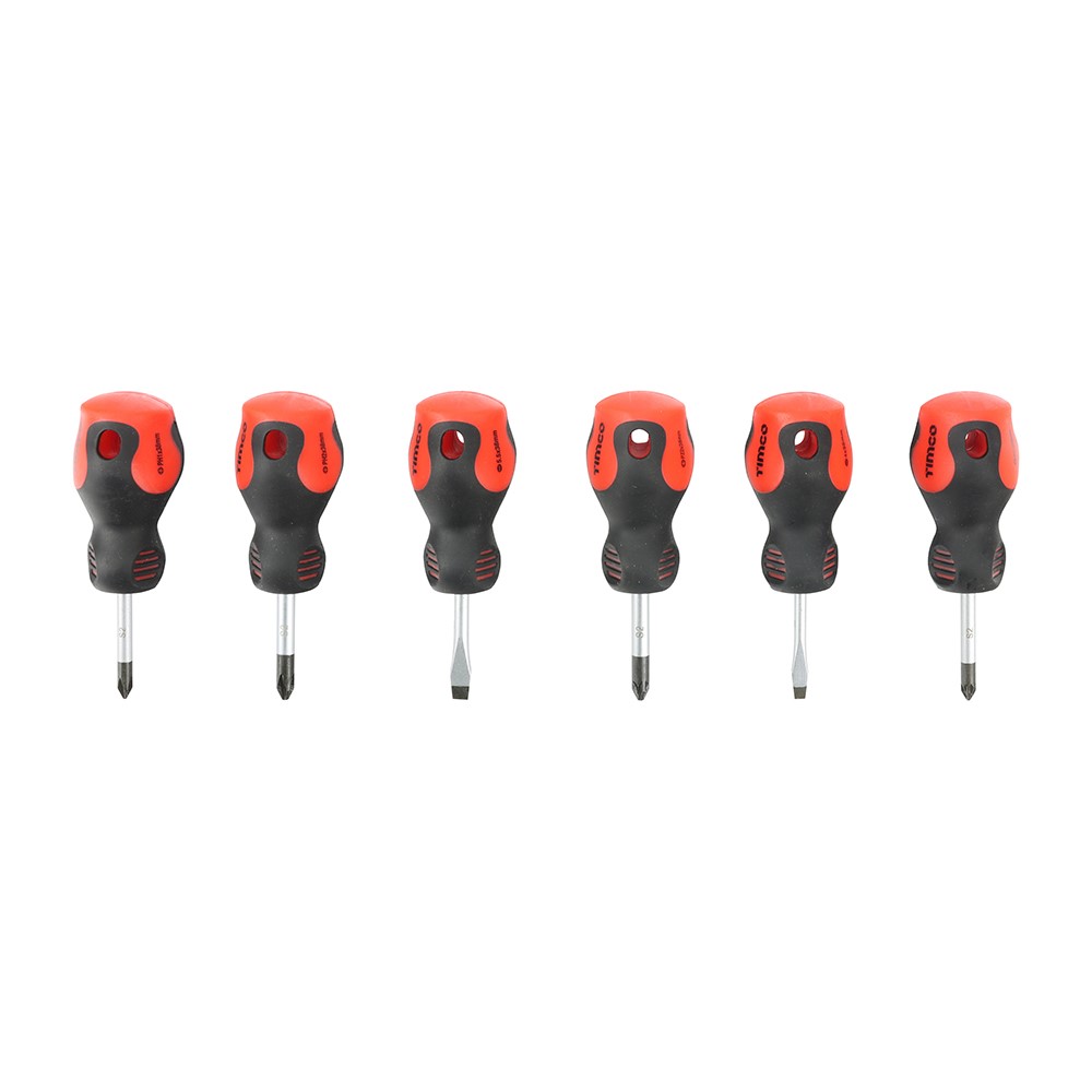 TIMCO Stubby Screwdriver Set 6 Pack (6 Pack)