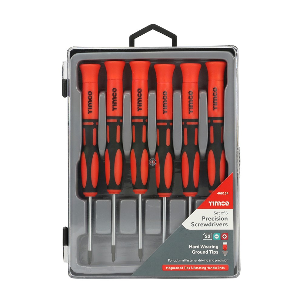 TIMCO Precision Screwdriver Set 6 Pack (6 Case)