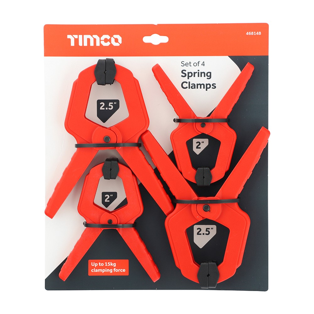 TIMCO Spring Clamp Set 4 Pack (4 Backing Card)