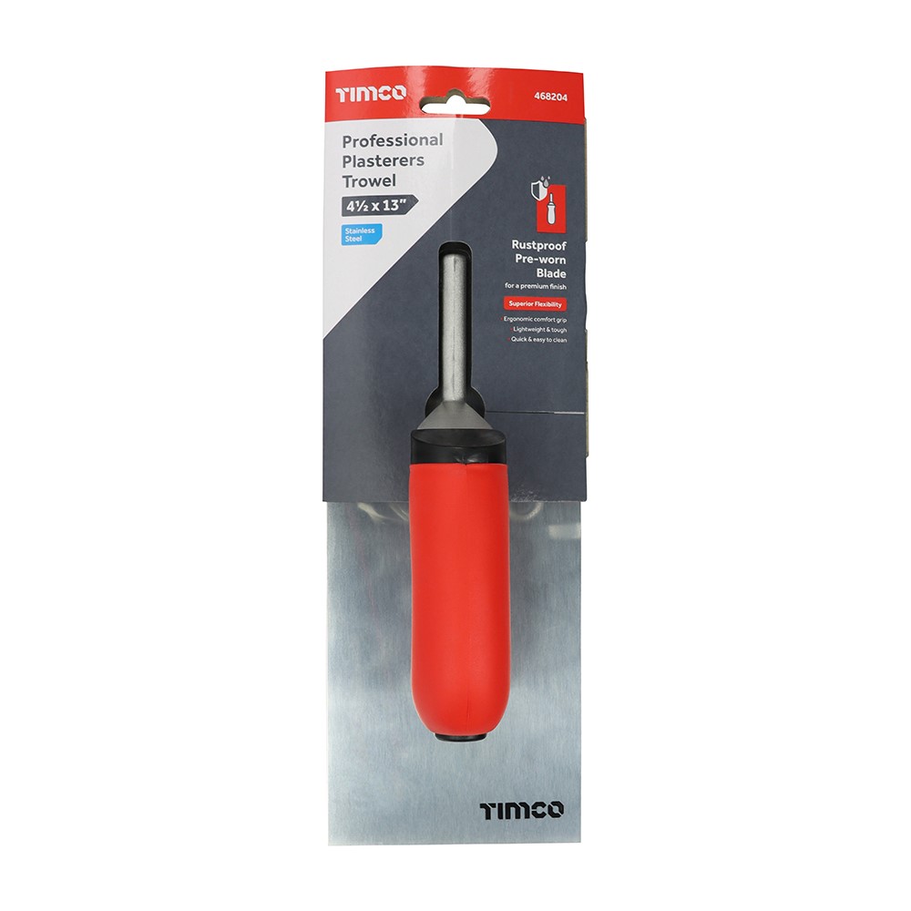 TIMCO Professional Plasterers Trowel - Stainless Steel 4 1/2 x 13