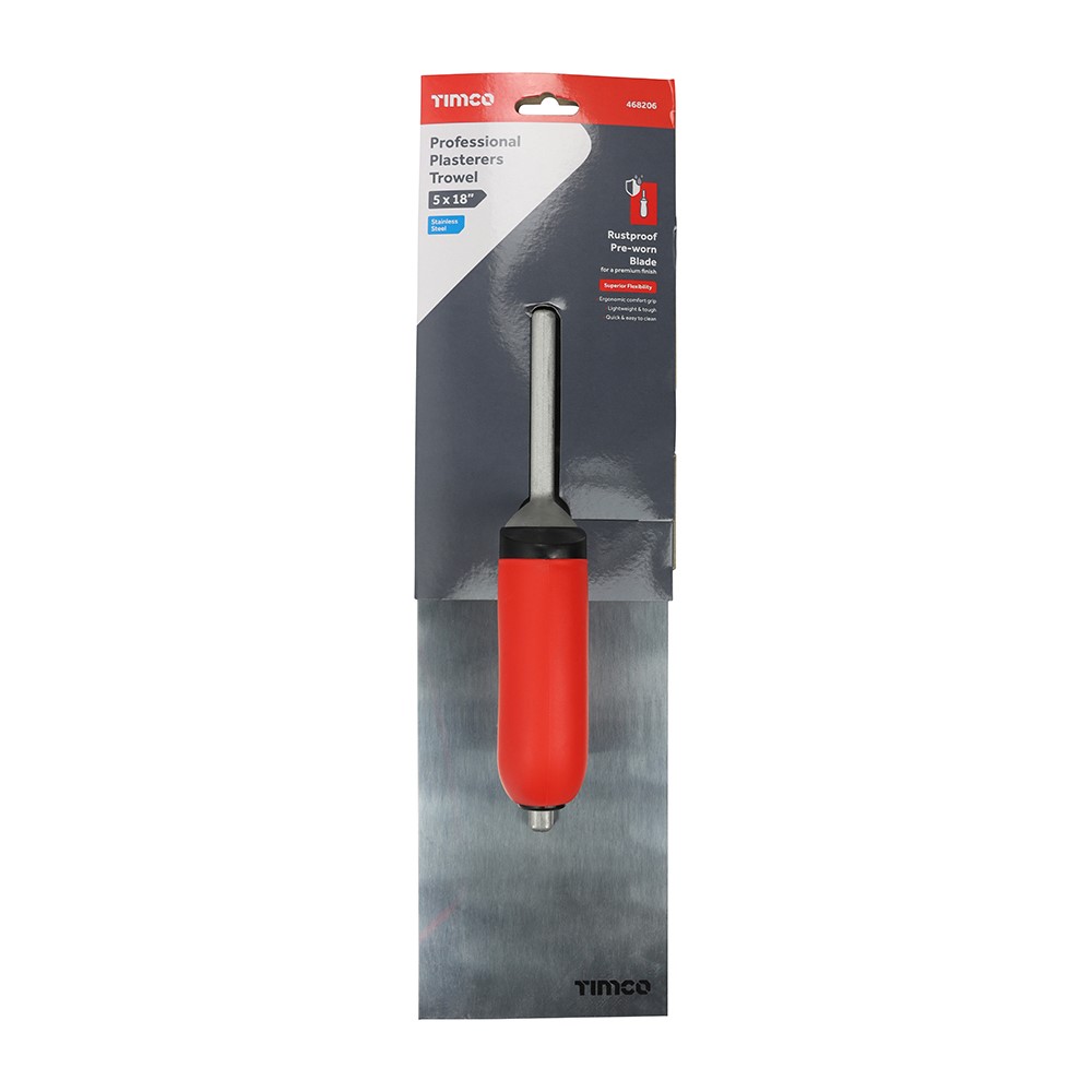 TIMCO Professional Plasterers Trowel - Stainless Steel 5 x 18