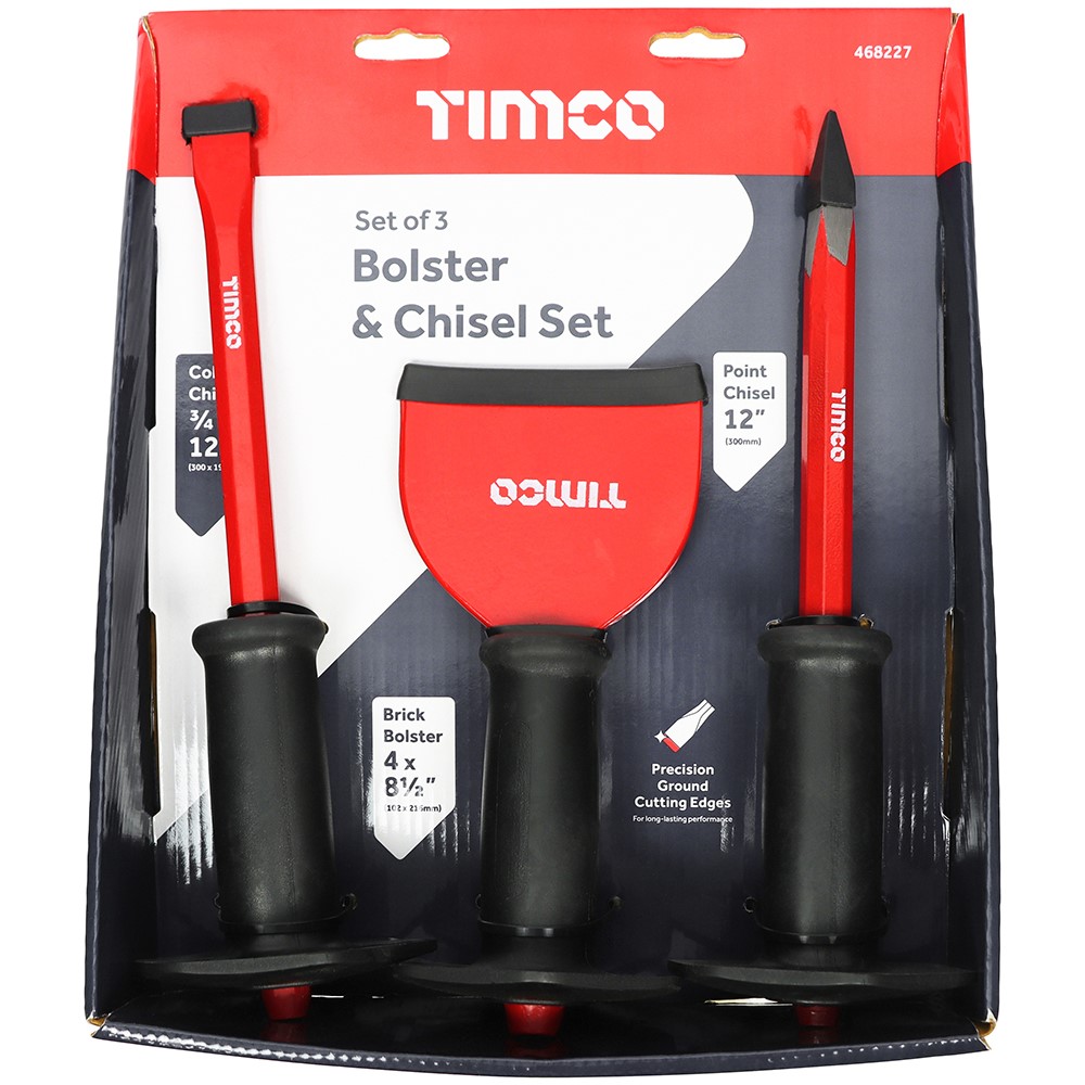 TIMCO Bolster & Chisel Set 3 Pack (3 Pack)