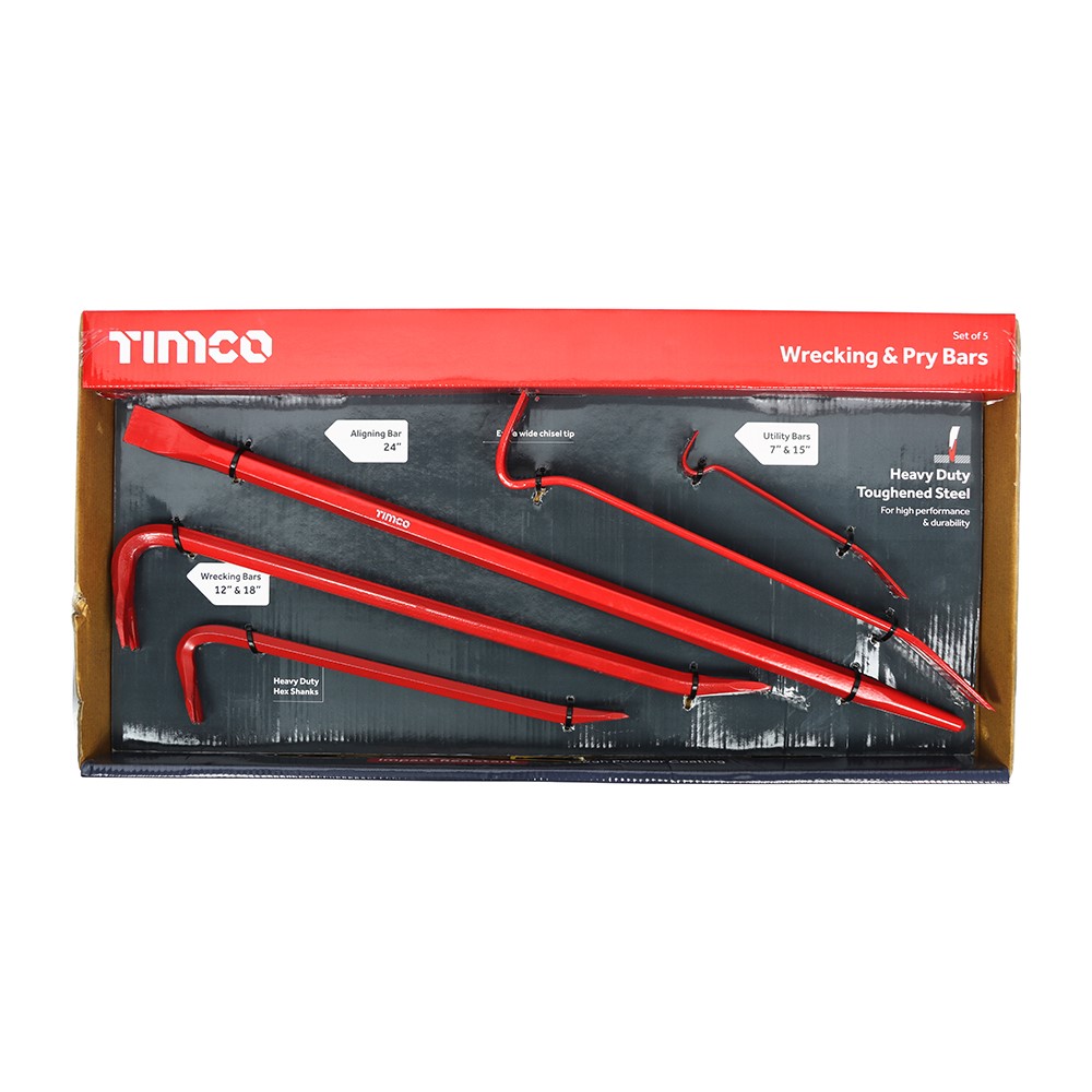 TIMCO Wrecking & Pry Bar Set 5 Pack (5 Pack)