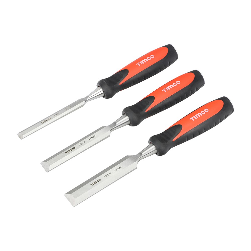 TIMCO Bevel Edge Wood Chisel Set 3 Pack (3 Pack)