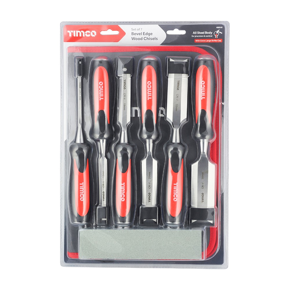 TIMCO Bevel Edge Wood Chisel Set 7 Pack (7 Pack)