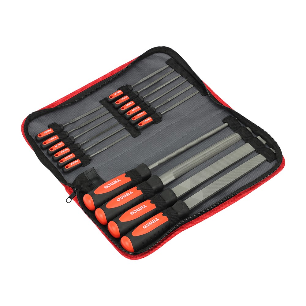 TIMCO File & Needle File Set 16 Pack (16 Fabric Case)