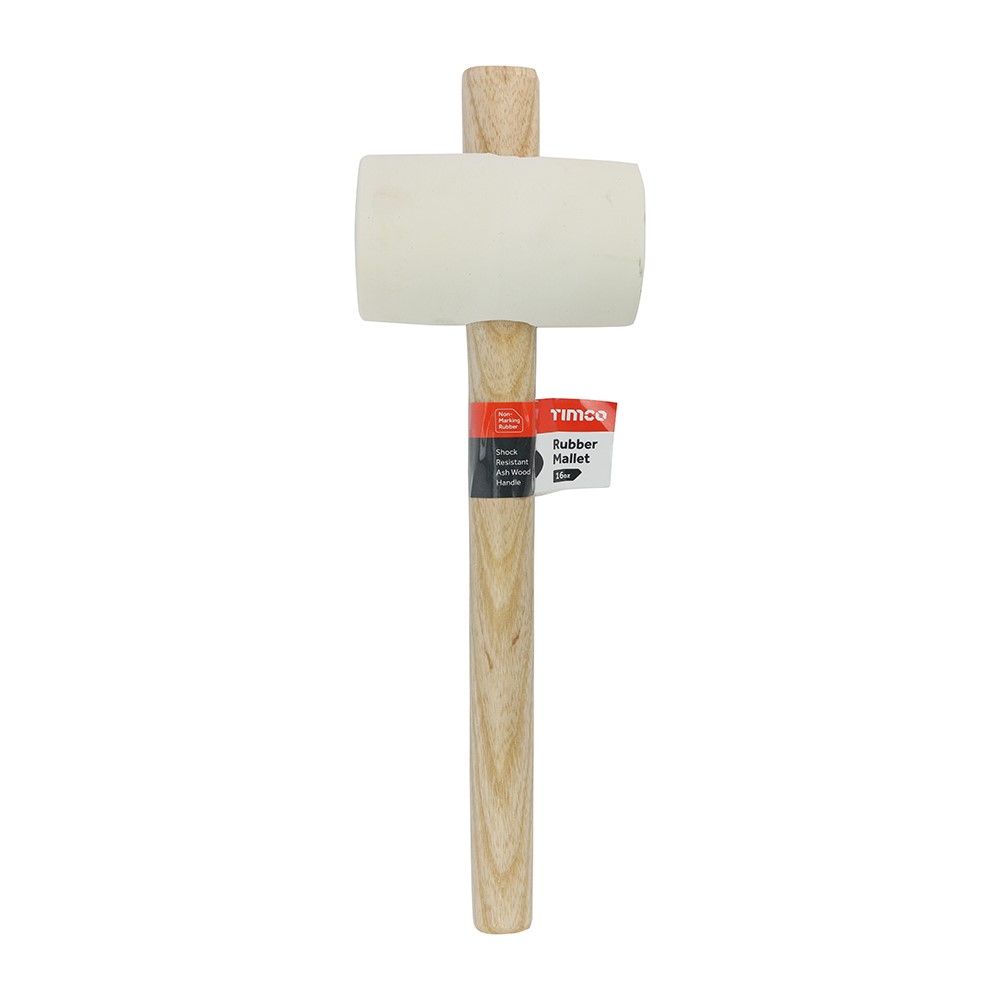 TIMCO Rubber Mallet - White 16oz