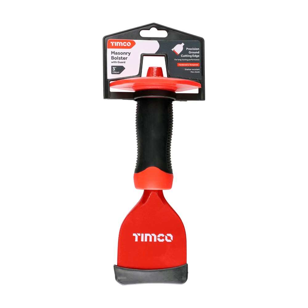 TIMCO Masonry Bolster with Hand Guard 3 x 8 1/2