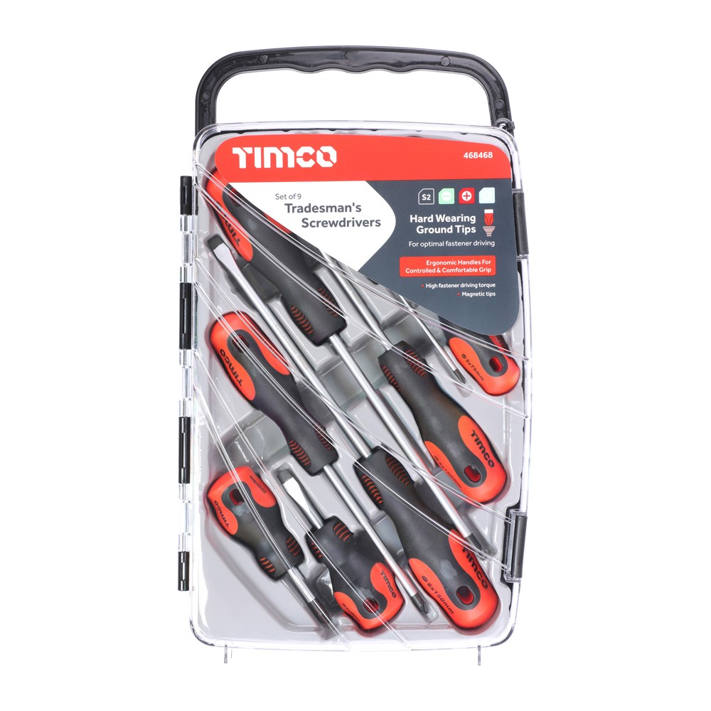 TIMCO Tradesman's Screwdriver Set (9 Pack)