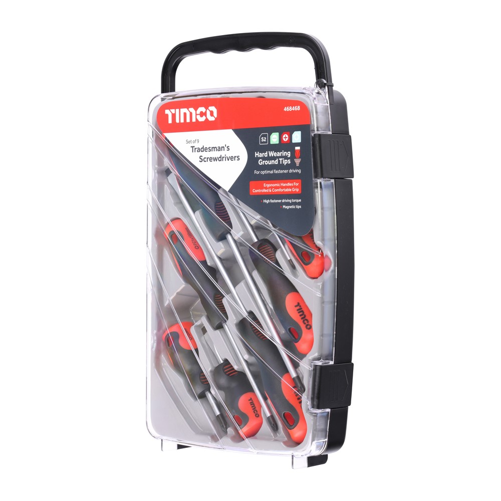 TIMCO Tradesman's Screwdriver Set (9 Pack)
