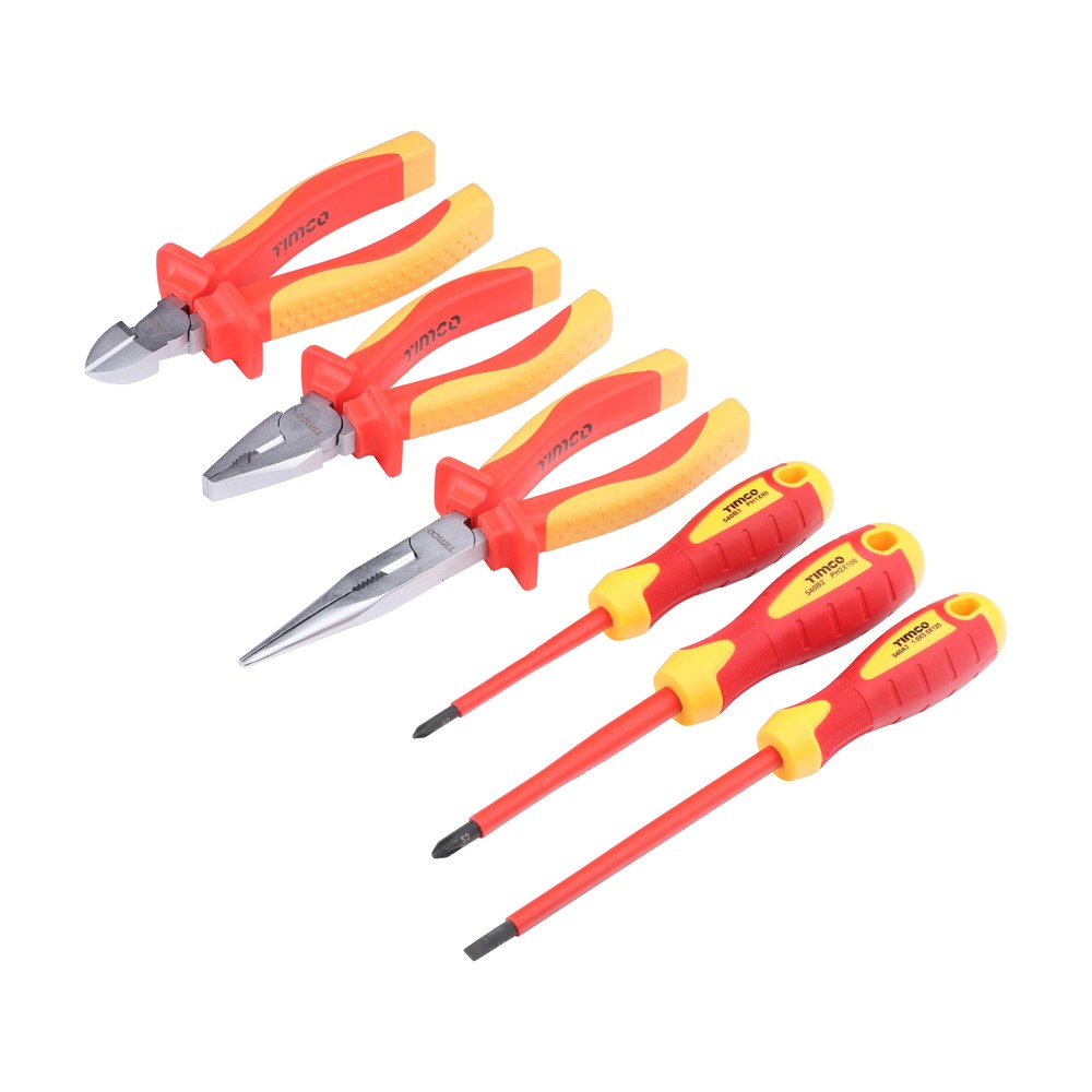 TIMCO VDE Pliers and Screwdriver Set (6 Pack)