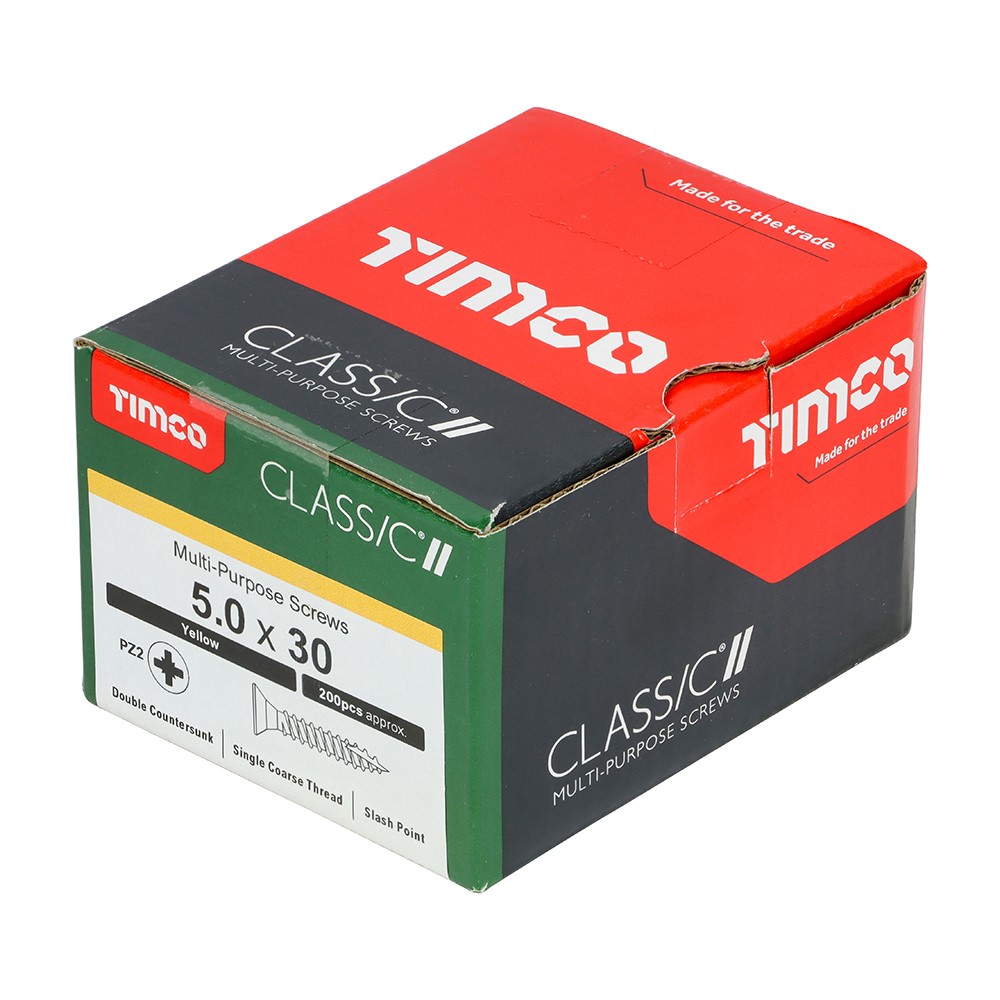 TIMCO Classic Multi-Purpose Screws - PZ - 5.0 x 30mm (200 Pack)