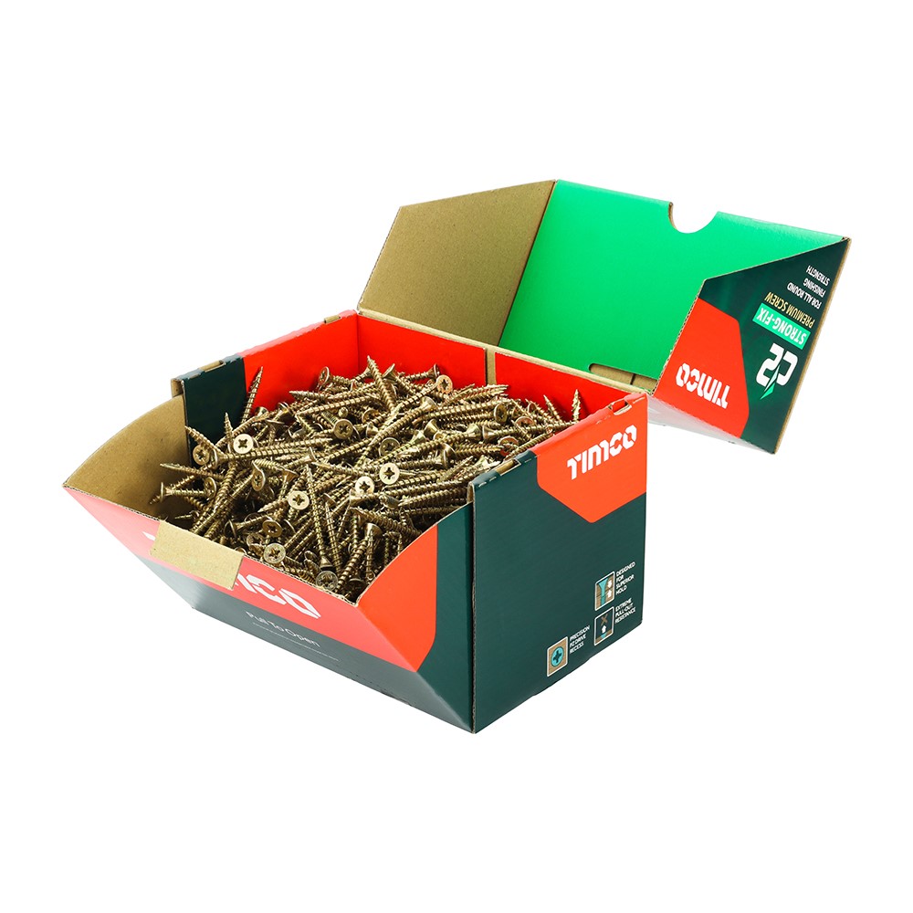 TIMCO C2 Strong-Fix Multi-Purpose Premium Screws - Industry Pack - PZ - 5.0 x 50mm (1000 Pack)
