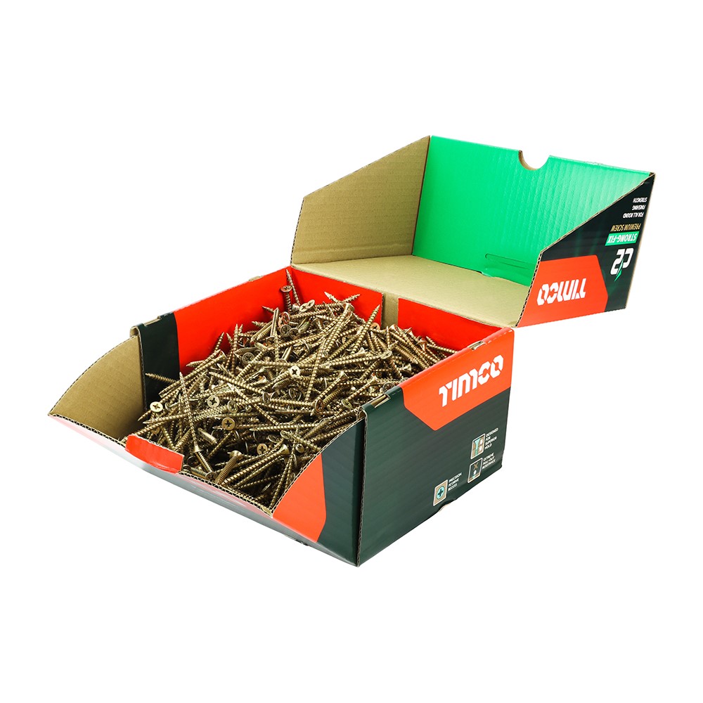 TIMCO C2 Strong-Fix Multi-Purpose Premium Screws - Industry Pack - PZ - 5.0 x 60mm (1000 Pack)
