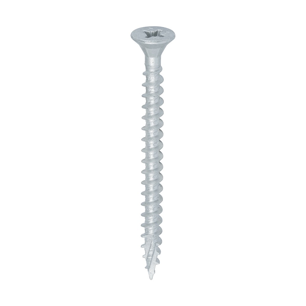 TIMCO C2 Exterior Strong-Fix Multi-Purpose Premium Screws - PZ -Silver 5.0 x 60mm (200 Pack)