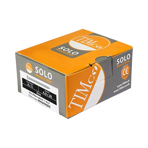 TIMCO Solo Woodscrews - SQ -Zinc 5.0 x 80mm (200 Pack)