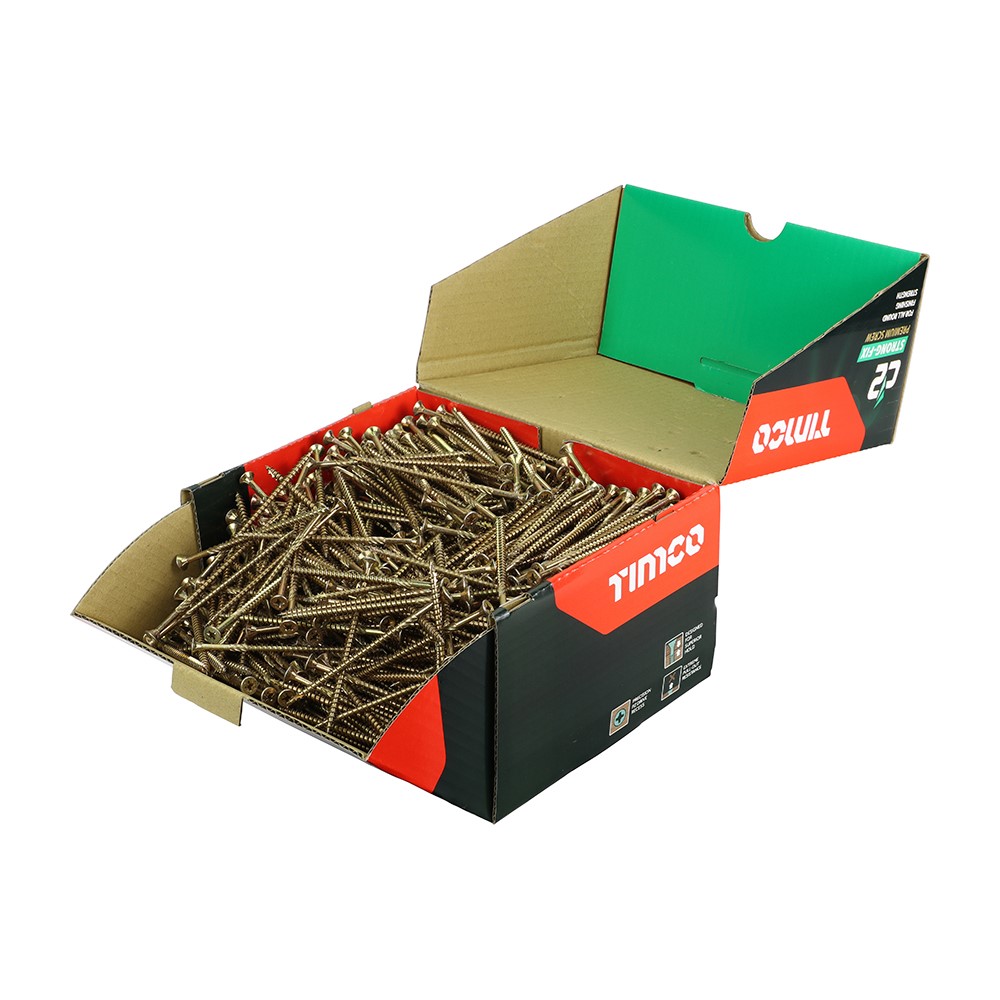 TIMCO C2 Strong-Fix Multi-Purpose Premium Screws - Industry Pack - PZ - 5.0 x 100mm (1000 Pack)