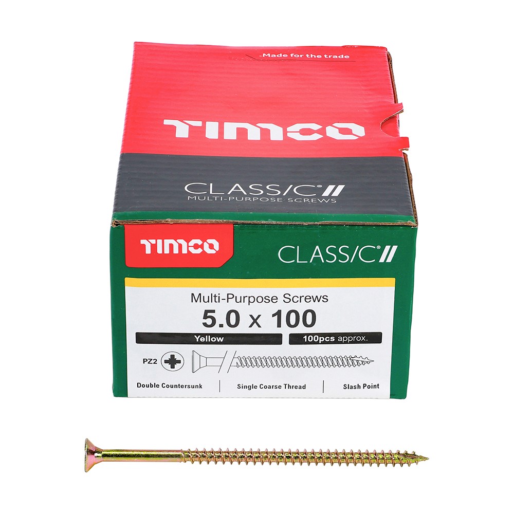 TIMCO Classic Multi-Purpose Screws - PZ - 5.0 x 100mm (100 Pack)