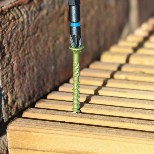 TIMCO Decking Screws - PZ -Exterior - Green 4.5 x 50mm (200 Pack)