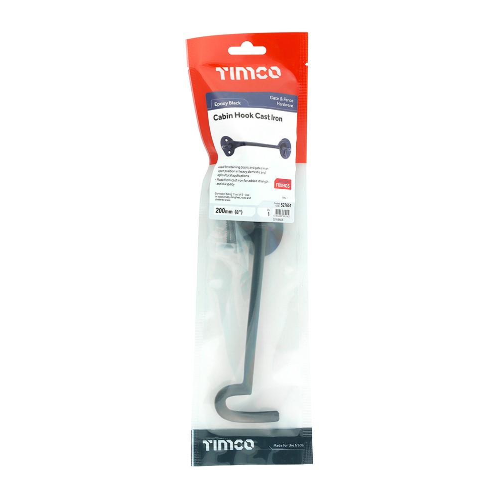 TIMCO Cabin Hooks - Black 8