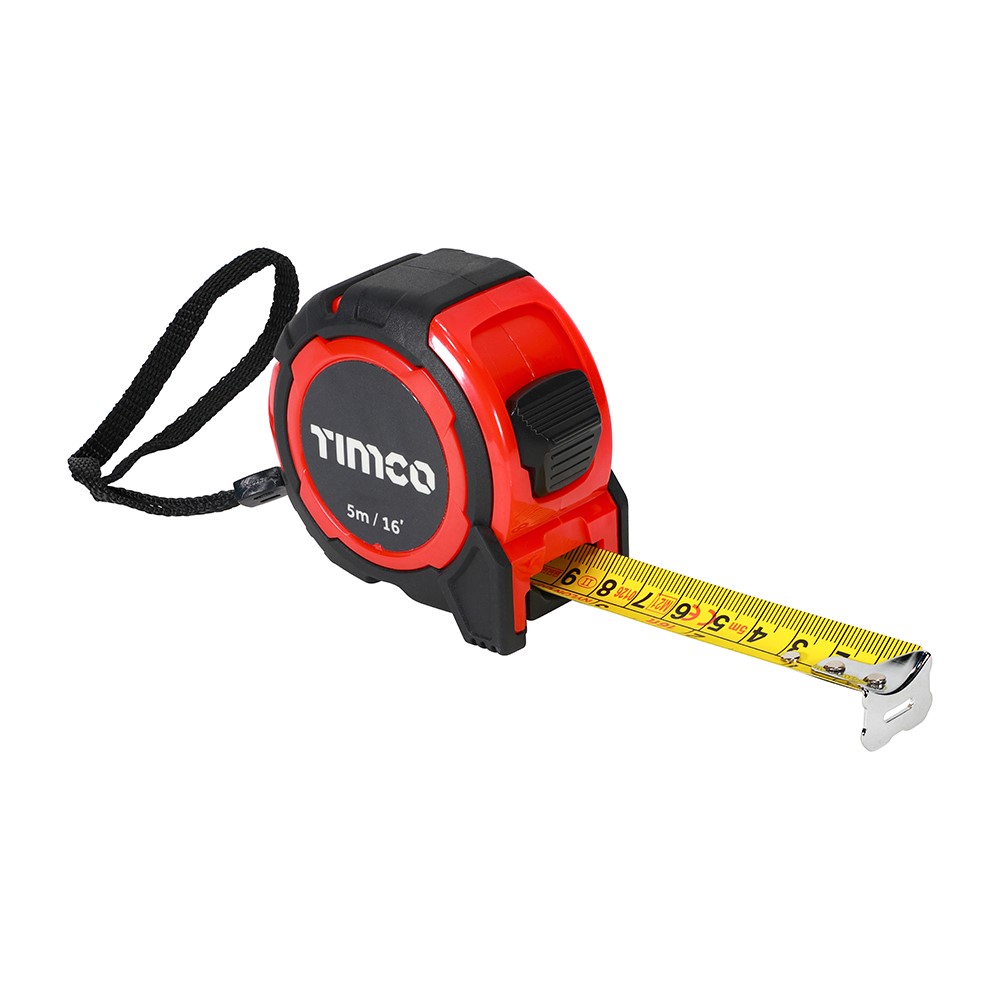 TIMCO Tape Measure 5m/16ft x 25mm (Pack of 6)