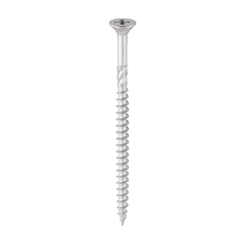 TIMCO C2 Exterior Strong-Fix Multi-Purpose Premium Screws - PZ -Silver 6.0 x 100mm (100 Pack)