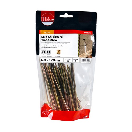 TIMCO Solo Woodscrews - PZ - 6.0 x 120mm (50)