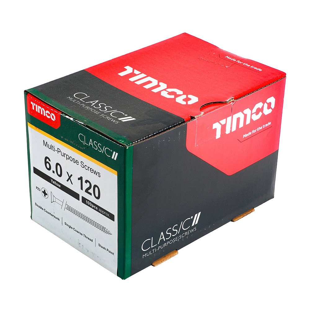 TIMCO Classic Multi-Purpose Screws - PZ - 6.0 x 120mm (100 Pack)