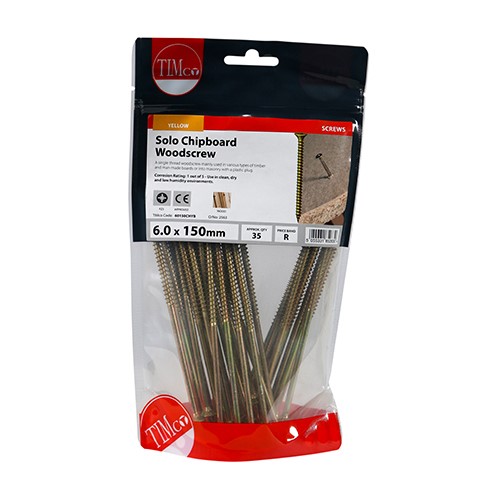 TIMCO Solo Woodscrews - PZ - 6.0 x 150mm (35)