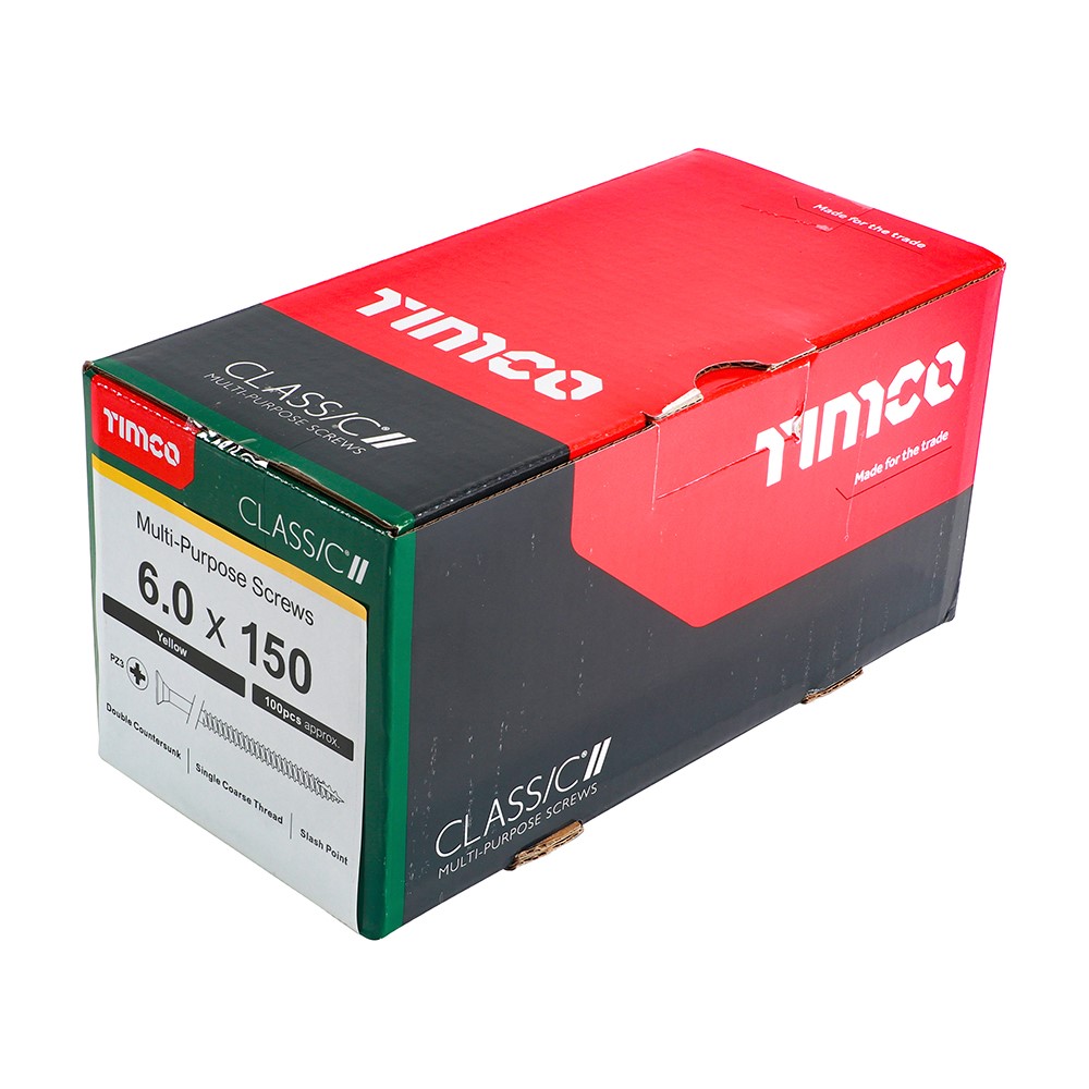 TIMCO Classic Multi-Purpose Screws - PZ - 6.0 x 150mm (100 Pack)