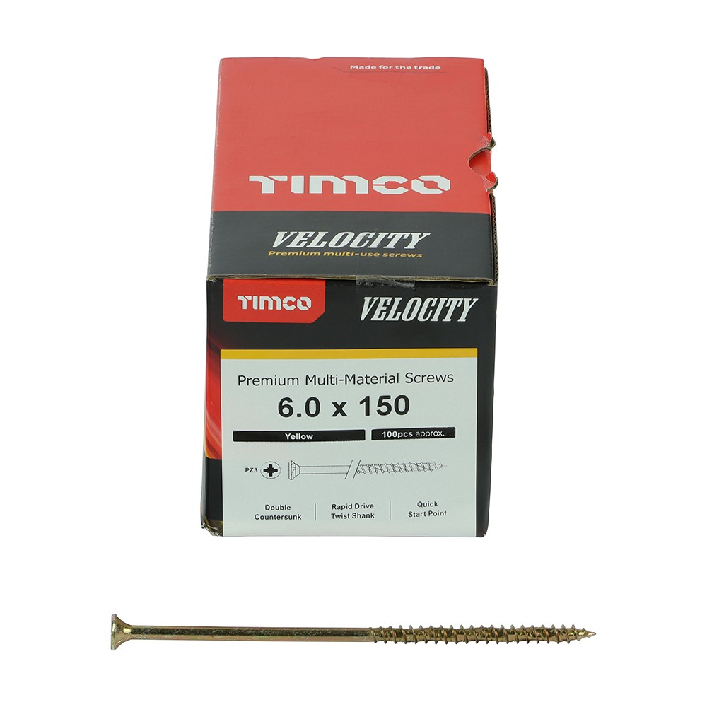 TIMCO Velocity Premium Multi-Use Screws - PZ - 6.0 x 150mm (100 Pack)