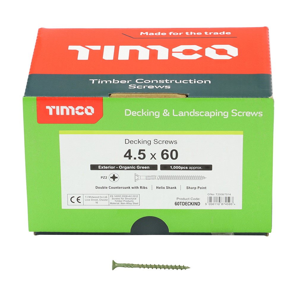 TIMCO Decking Screws Industry Pack 4.5 x 60mm (1000 Pack)