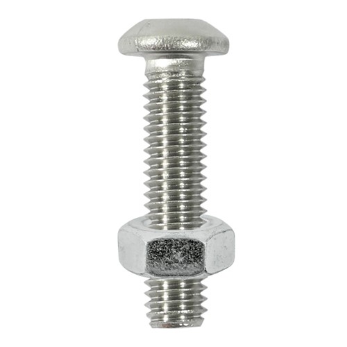 TIMCO Socket Screws & Hex Nuts - Button - Stainless Steel M6 x 16mm (8 Pack)