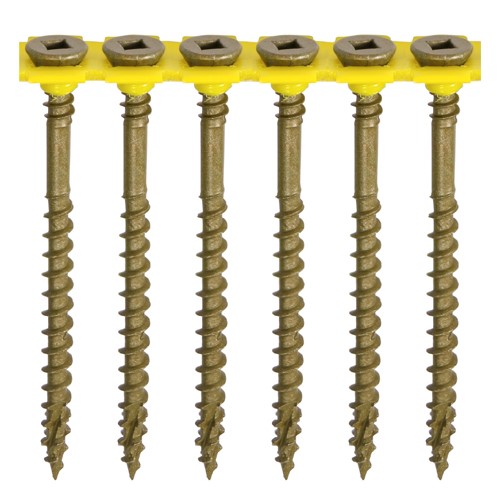 TIMCO C2 Deck-Fix Premium Collated Decking Screws - SQ - Countersunk - Exterior - Green 4.5 x 65mm (500 Pack)