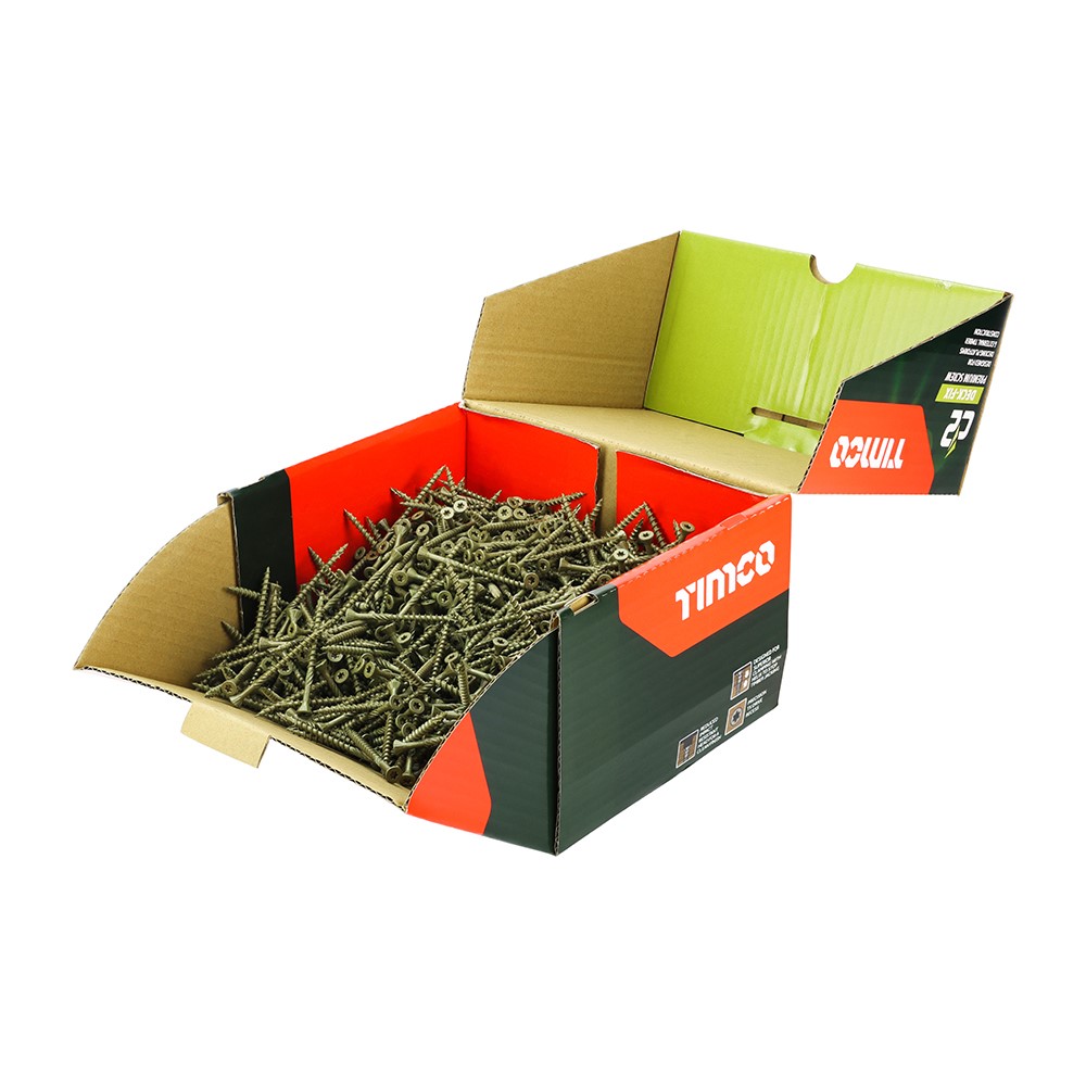 TIMCO C2 Deck-Fix Premium Decking Screws - TX - Countersunk - Exterior - Green 4.5 x 65mm (1000 Pack)