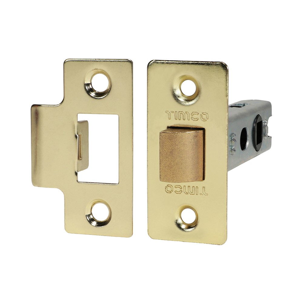 TIMCO Economy Tubular Latch - Electro Brass 79.5mm Case / 57.5mm Backset