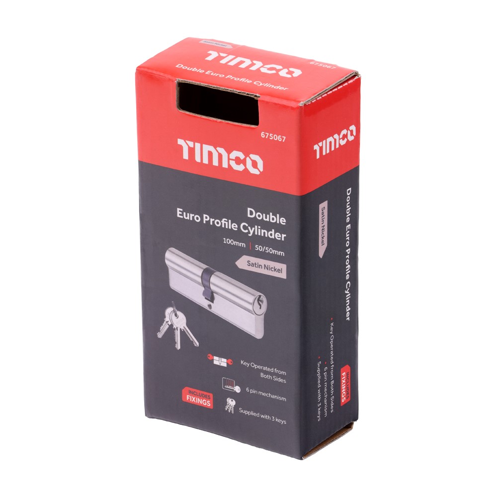 TIMCO Double Euro Cylinder SN - 100mm (50/50) (1)