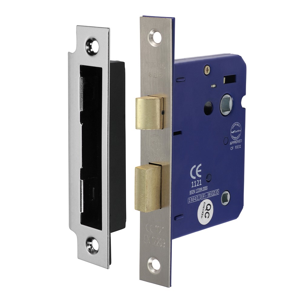 TIMCO Bathroom Lock - Satin Nickel 78mm