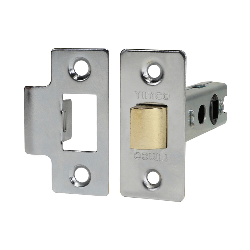 TIMCO Economy Tubular Latch - Nickel 67mm Case / 45mm Backset