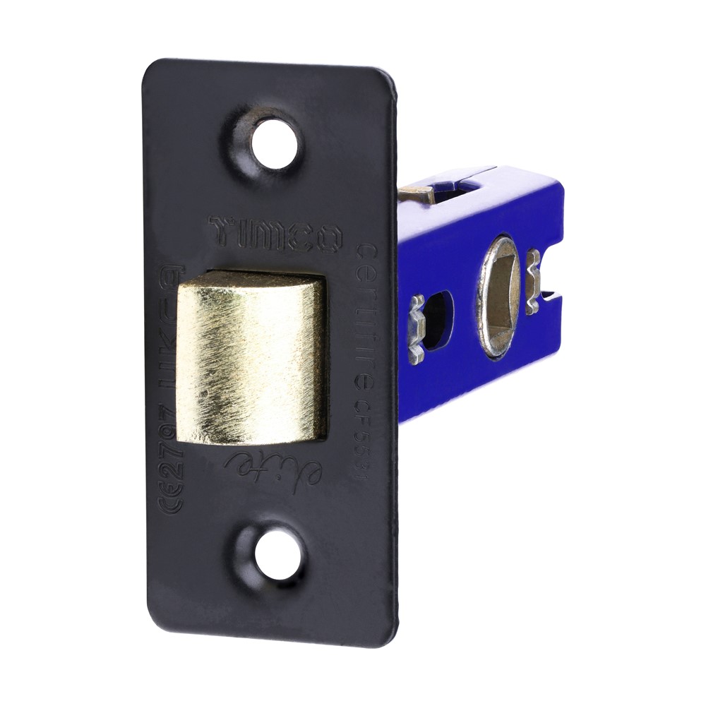 TIMCO Tubular Latch Matt Black - 67mm case / 45mm backset (1)