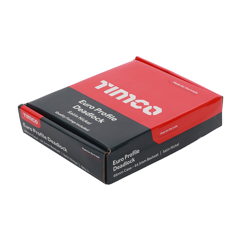 TIMCO Euro Deadlock - Satin Nickel 66mm Case / 45mm Backset