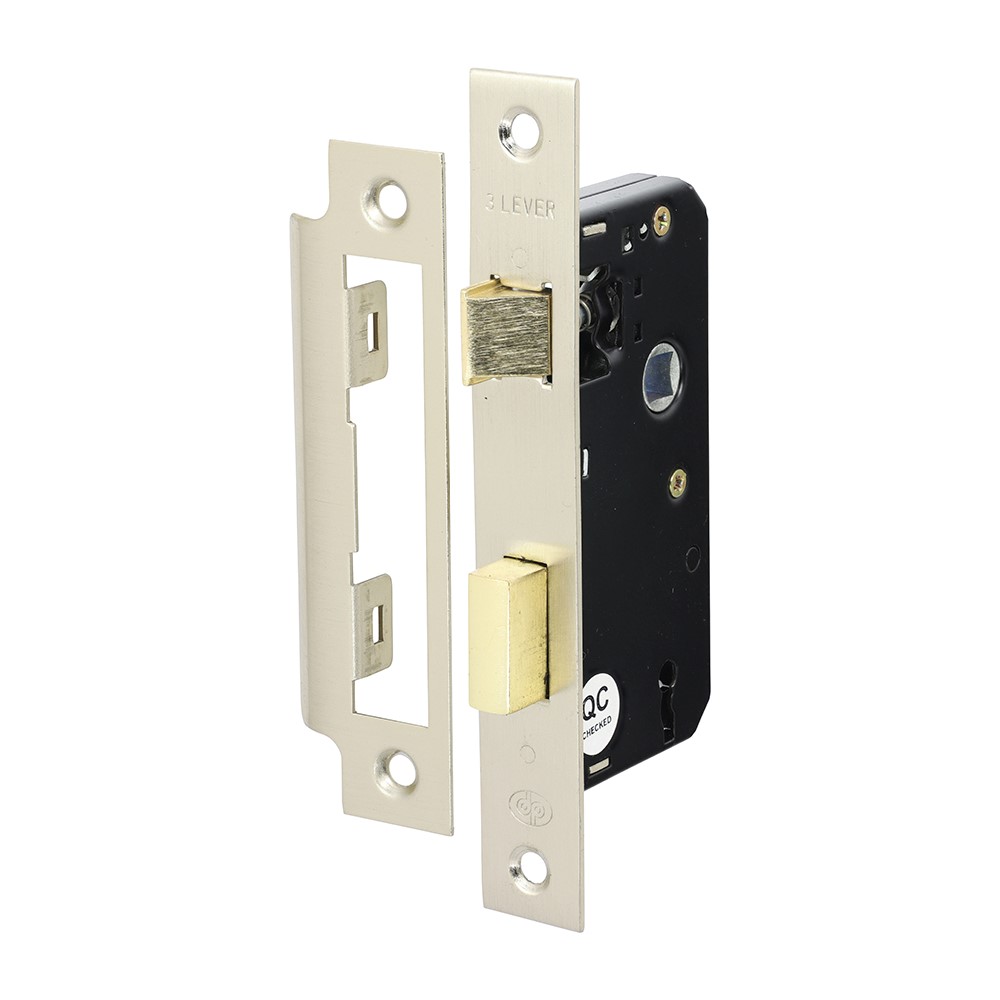 TIMCO 3 Lever Sashlock - Satin Nickel 51 Case / 31 Backset