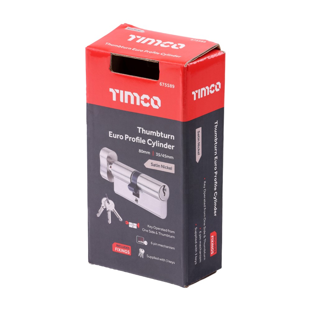 TIMCO Thumbturn Euro Cylinder SN - 80mm (35/45) (1)