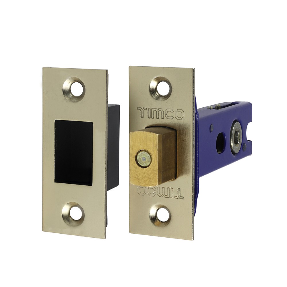 TIMCO Architectural Tubular Deadbolt - Electro Brass & Satin Nickel 78mm Case / 57mm Backset