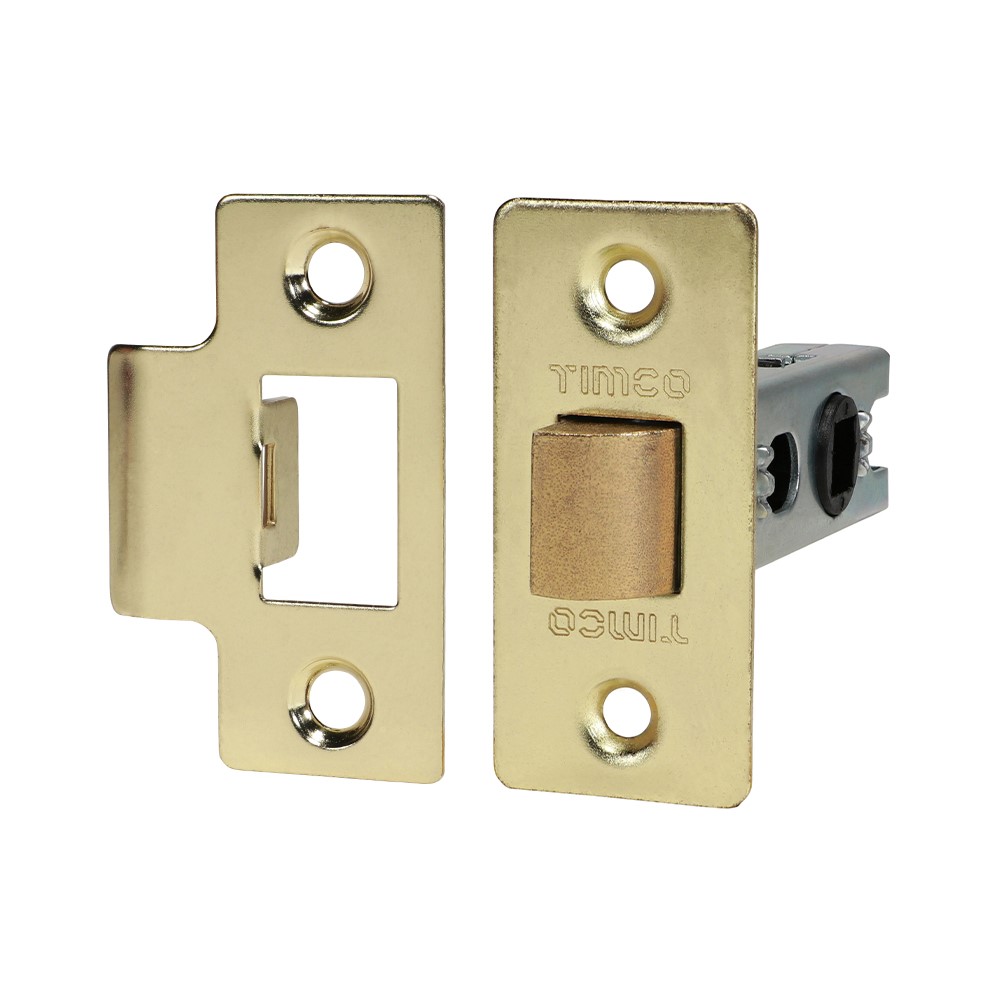 TIMCO Economy Tubular Latch - Electro Brass 67mm Case / 45mm Backset