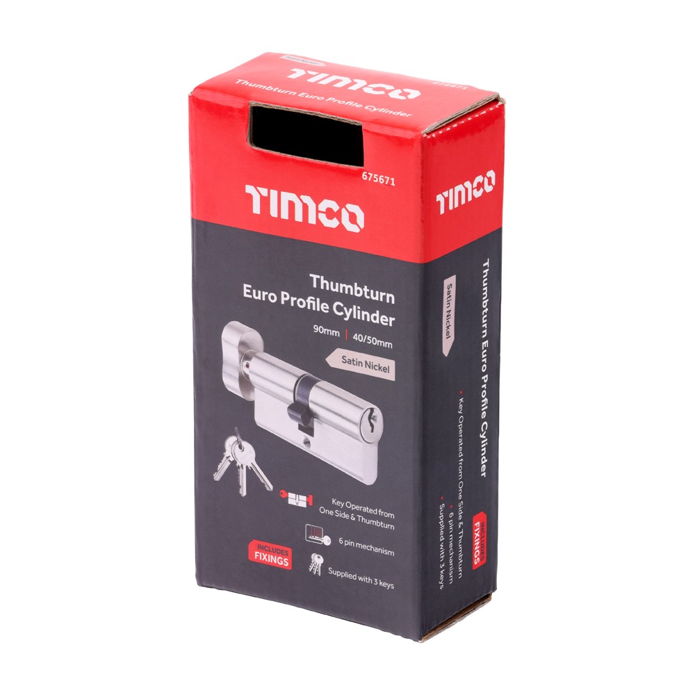 TIMCO Thumbturn Euro Cylinder SN - 90mm (40/50) (1)