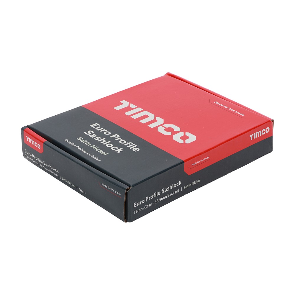 TIMCO Euro Sashlock - Satin Nickel 78mm Case / 56mm Backset