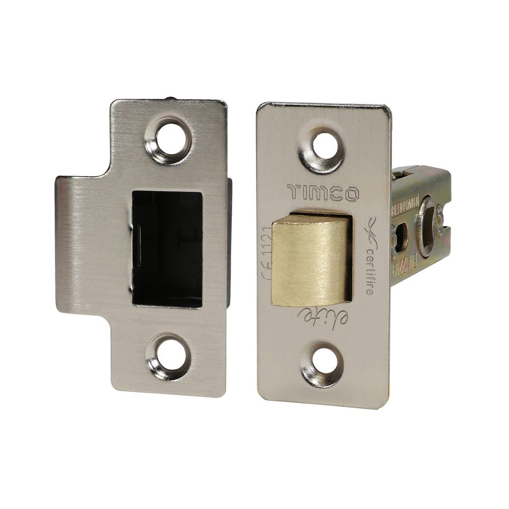 TIMCO Tubular Latch - Satin Nickel 67mm Case / 45mm Backset