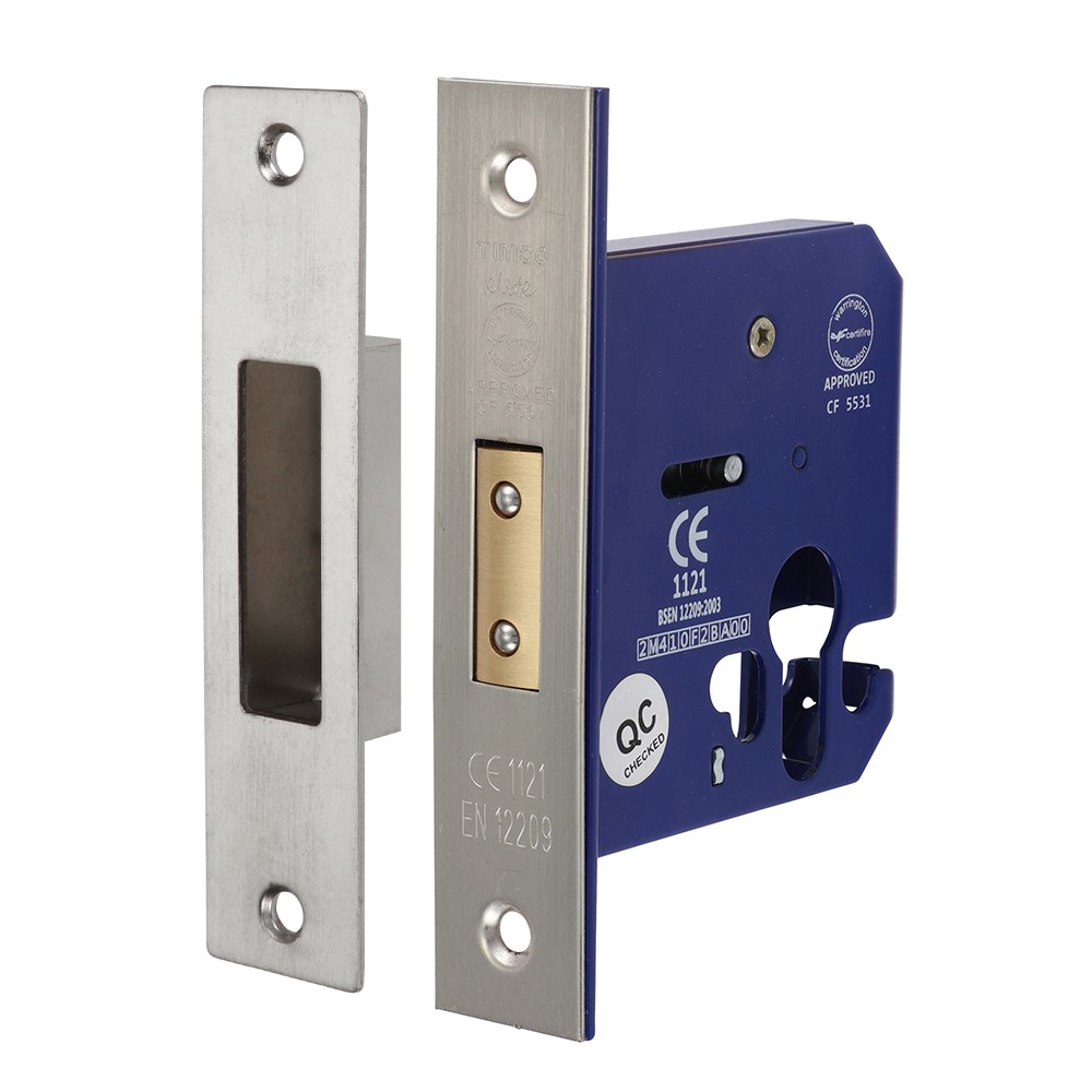 TIMCO Euro Deadlock - Satin Nickel 78mm Case / 56.5mm Baackset