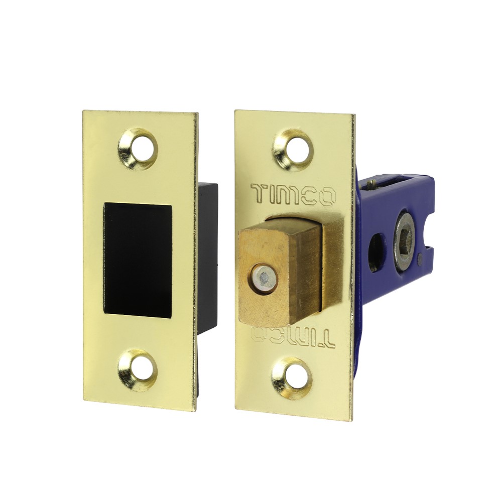 TIMCO Architectural Tubular Deadbolt - Electro Brass & Satin Nickel 65.5mm Case / 45mm Backset